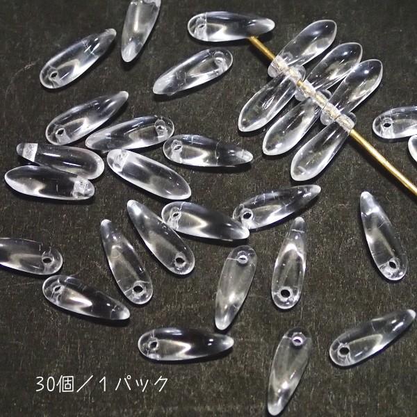 1218-0003　チェコダガー　クリスタル　3ｘ10mm　３０個/１パック | 