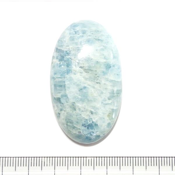 1225-『天然石ルース』　アクアマリン（ホール無）　約４７．５x２８mm（厚１０mm）（２２．１ｇ）　１個 | 