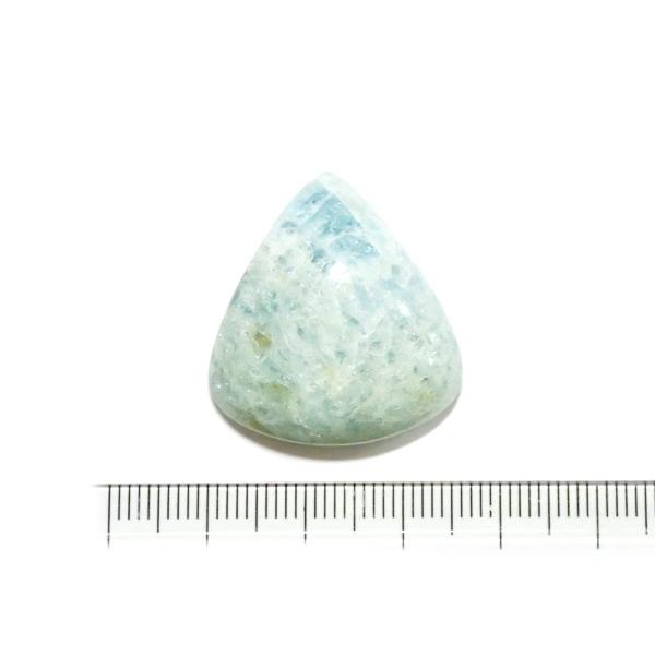 1227-『天然石ルース』　アクアマリン（ホール無）　約２８x２６mm（厚９mm）（８．９ｇ）　１個 | 