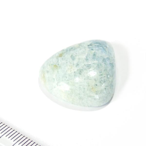 1227-『天然石ルース』　アクアマリン（ホール無）　約２８x２６mm（厚９mm）（８．９ｇ）　１個 |  | 01