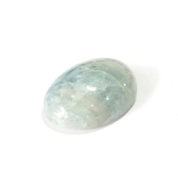 1228-『天然石ルース』　アクアマリン（ホール無）　約２６x１８mm（厚８mm）（６．２ｇ）　１個 |  | 02