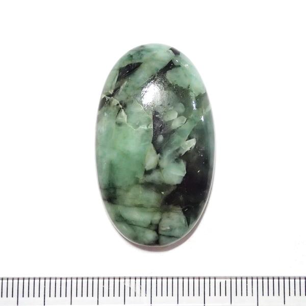 1237-『天然石ルース』　エメラルド（ホール無）　約３８ｘ２３mm（１１ｇ）　１個 | 