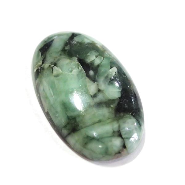 1237-『天然石ルース』　エメラルド（ホール無）　約３８ｘ２３mm（１１ｇ）　１個 |  | 01