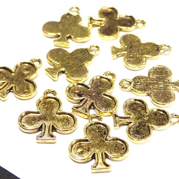 1250-［セッティング］　ミール皿　クローバー　金古美　２５ｘ２０mm　１０個/１パック |  | 01