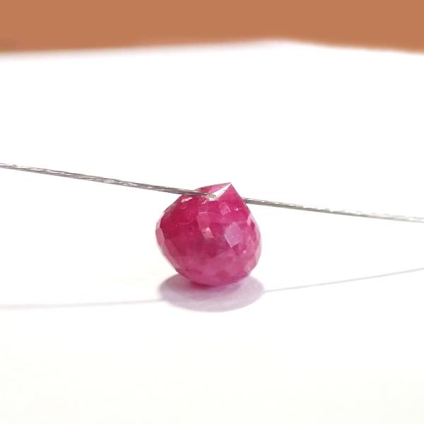 1253-《天然石Special》　ピンクサファイアＡＡＡ　カットドロップ　６ｘ７ｍｍ　１個 |  | 01