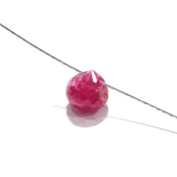 1253-《天然石Special》　ピンクサファイアＡＡＡ　カットドロップ　６ｘ７ｍｍ　１個 |  | 02