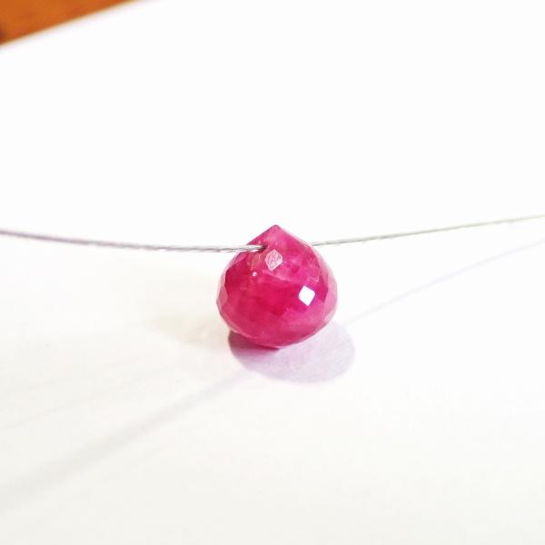 1253-《天然石Special》　ピンクサファイアＡＡＡ　カットドロップ　６ｘ７ｍｍ　１個 |  | 03