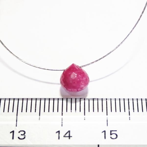 1253-《天然石Special》　ピンクサファイアＡＡＡ　カットドロップ　６ｘ７ｍｍ　１個 |  | 04