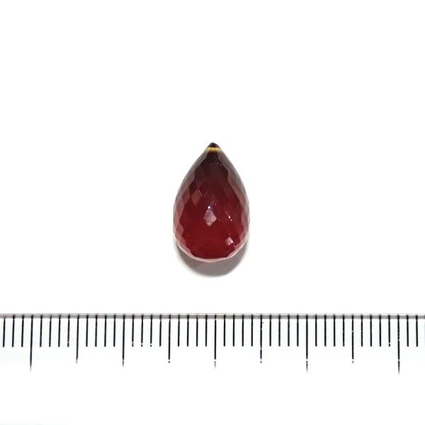 1257-《天然石トップホール》　ヘソナイトAA　カットドロップ　１３ｘ８mm　１個 | 