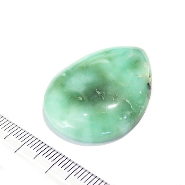 1280-『天然石ルース』　クリソプレーズ（ホール無）　約３５ｘ２７mm（９．１ｇ）　１個 |  | 01