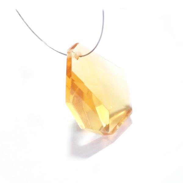 1282-《天然石ペンダント》　シトリン※カット有※　約２４ｘ２１mm（４．２ｇ）　１個 |  | 03