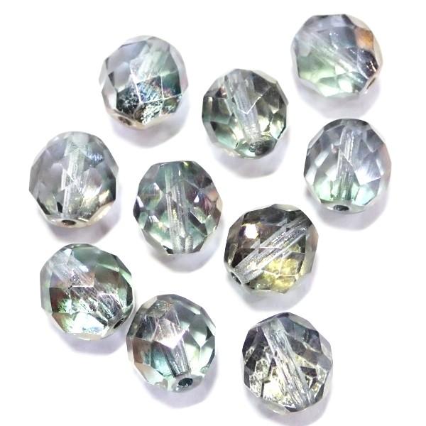 0130-10FC/91003　ラスターグリーンクリスタル　１０ミリ　１０個/１パック | 