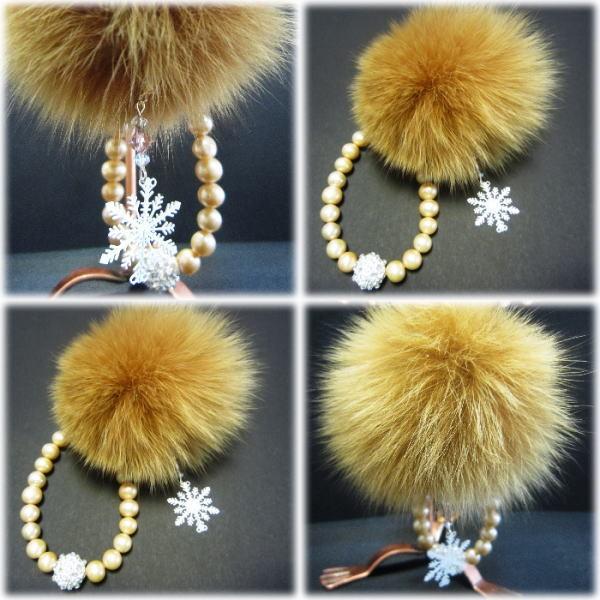 1304-『ファー』　フォックスファー　ブラウン　Wカン付き　標準８０mm　１個 |  | 01