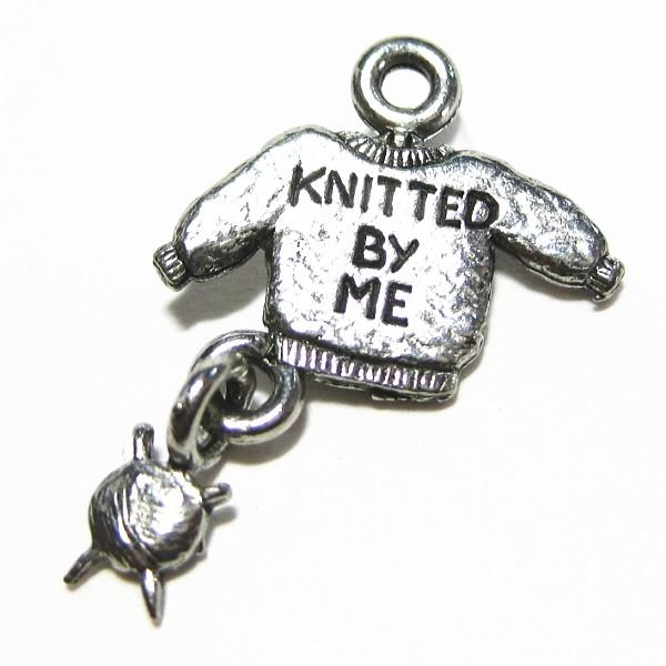 13128-【ＮＹピューター】　セーター　チャーム　銀古美　１５mm　５個/１セット |  | 01