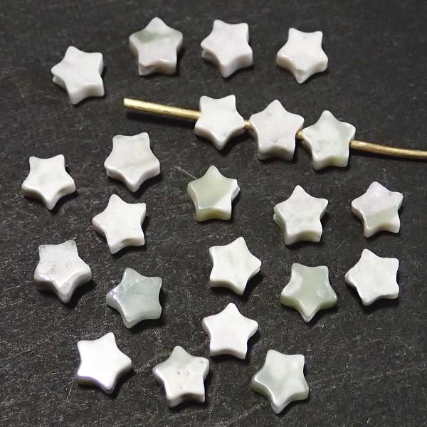 13153-《天然石　フラット・スター》　ラピスネバダ　４mm　２０個/１パック | 