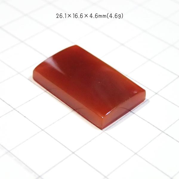 1344-『天然石ルース』　レッドオニキス（ホール無）　約26ｘ17mm（4.6ｇ）　１個 |  | 01
