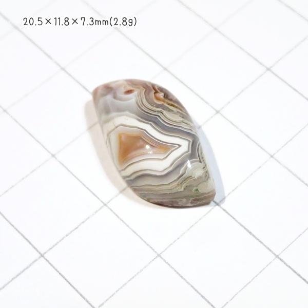 1358-『天然石ルース』　クレージーレースアゲート（ホール無）　約21ｘ12mm（2.8ｇ）　１個 |  | 01