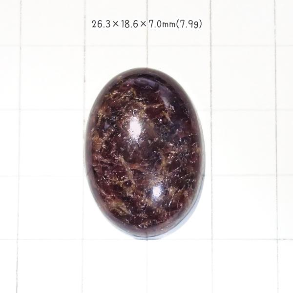 1374-『天然石ルース』　ガーネット（ホール無）　約26ｘ19mm（7.9ｇ）　１個 | 