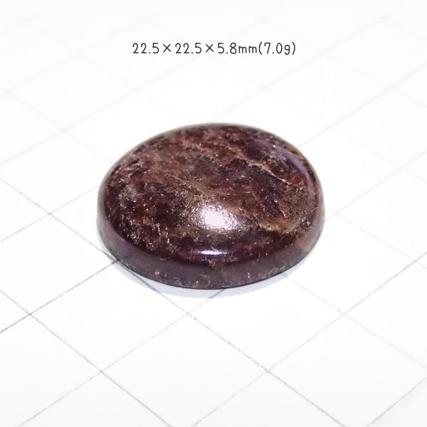 1377-『天然石ルース』　ガーネット（ホール無）　約23mm（7.0ｇ）　１個 |  | 01