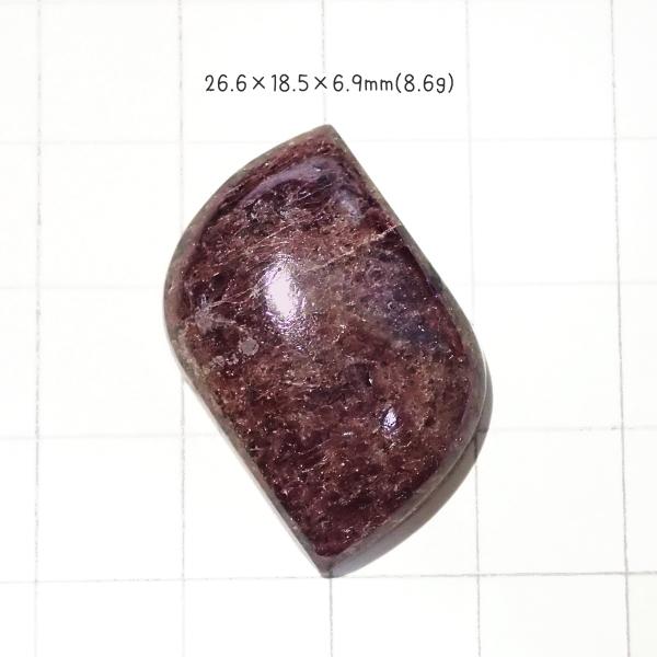 1378-『天然石ルース』　ガーネット（ホール無）　約27ｘ19mm（8.6ｇ）　１個 | 