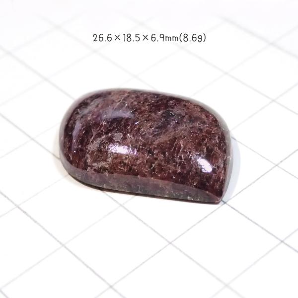 1378-『天然石ルース』　ガーネット（ホール無）　約27ｘ19mm（8.6ｇ）　１個 |  | 01