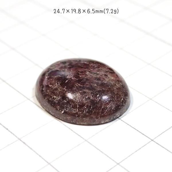 1383-『天然石ルース』　ガーネット（ホール無）　約25ｘ20mm（7.2ｇ）　１個 |  | 01