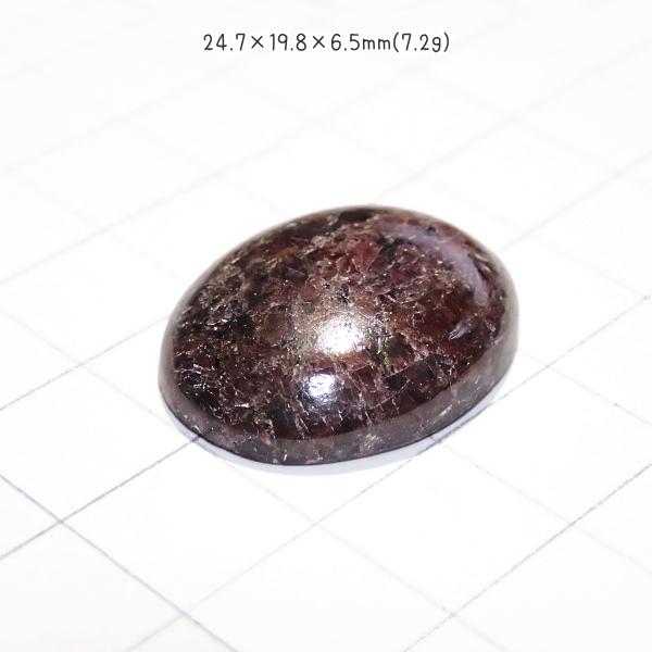 1383-『天然石ルース』　ガーネット（ホール無）　約25ｘ20mm（7.2ｇ）　１個 |  | 02