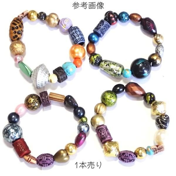 13879-『ブレスレット』　アクリルミックス　ストレッチブレス　　１個 |  | 01