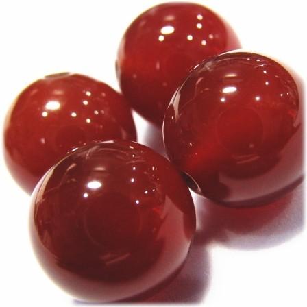 14034-天然石 12mm丸玉 レッドアゲート 4粒 | 