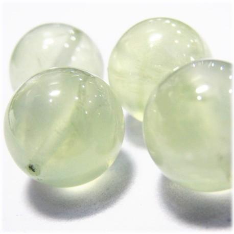 14036-天然石 12mm丸玉 プレナイト 4粒 | 