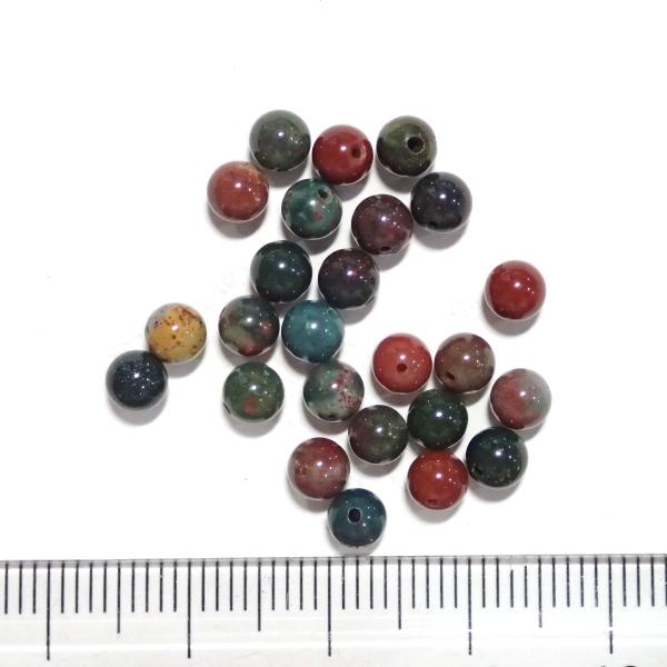 14041-天然石 4mm丸玉 インディアンアゲート 25粒 |  | 01