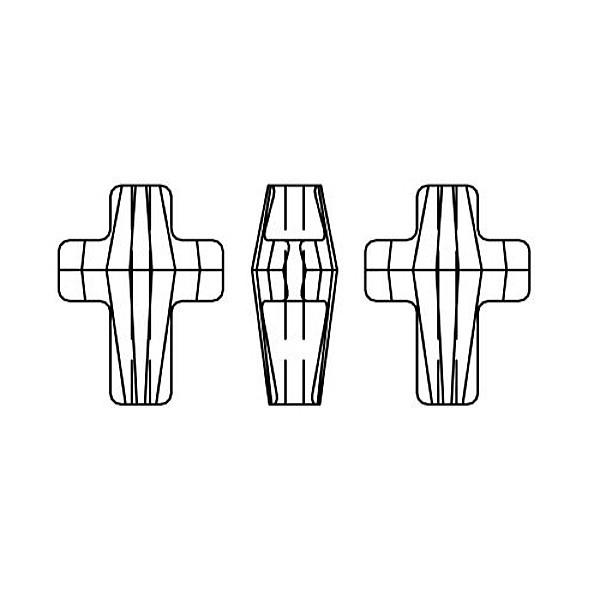 14095-swarovski　＃5378　クロスビーズ　クリア　１８mm　１個 |  | 01