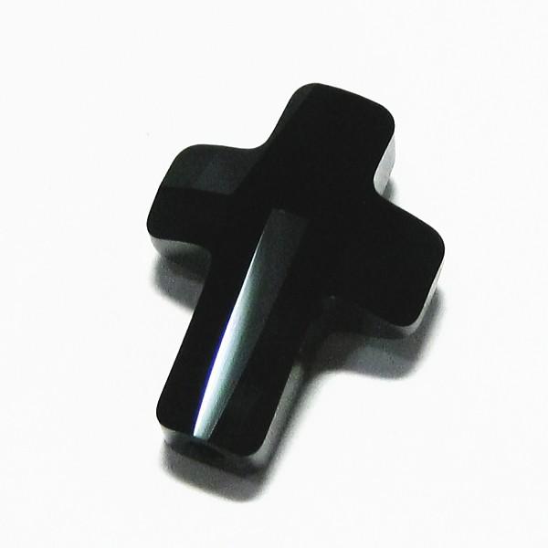 14096-swarovski　＃5378　クロスビーズ　ジェット　１８mm　１個 | 