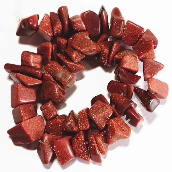 1417-《天然石　さざれ》　ゴールドストーン（合成）　約１８cm　１本 | 