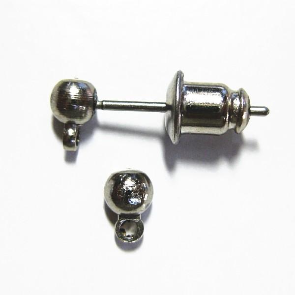 14381-《イヤーパーツ》　ピアス　銀色　５組（１０個）/１セット | 