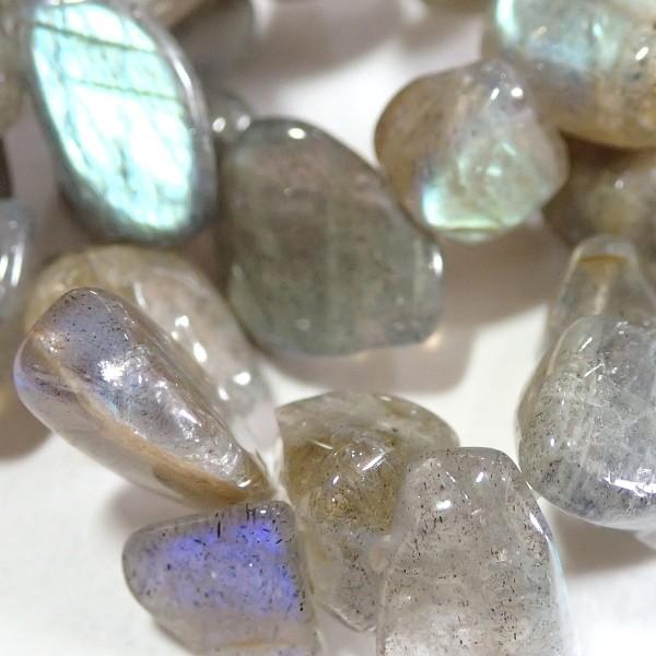 14784-《天然石　1連売り》　ラブラドライト　フリーフォーム　１本約３８cm |  | 02