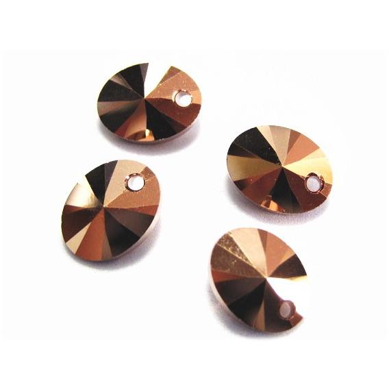 14973-swarovski　＃6028　オーバル ペンダント ローズゴールド2X　【1個】 | 
