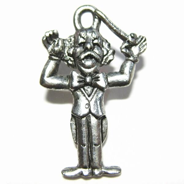 15014-【ＮＹピューター】　指揮者　チャーム　銀古美　２４mm　５個/１セット | 
