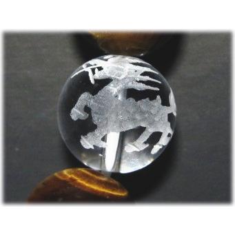 【パワーストーン】タイガーアイと彫クリスタルのブレスレット★【天然石ブレスレット】 |  | 02