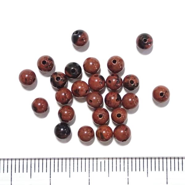 15324-天然石 4mm丸玉 マホガニーオブシディアン 25粒 |  | 01