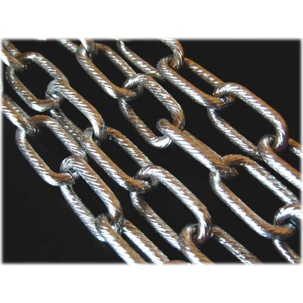 15439-【チェーン】アルミデザイン　シルバー　２７x１４mm　約１メートル　１本 | 