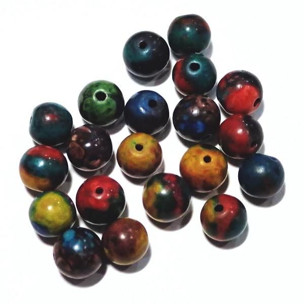 1563-《天然石いろいろ》　レインボーストーン（人造石）　６mm　２０個/１パック | 