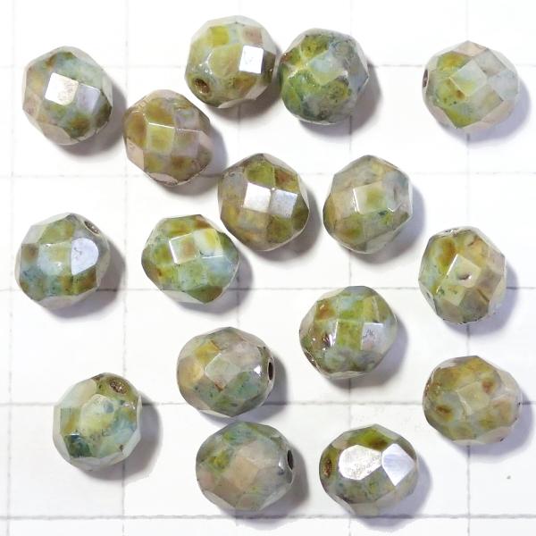 0160-8FC/P65431　ラスターグリーン不透明　８ミリ　１６個/１パック | 