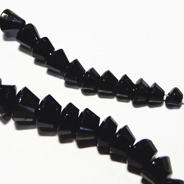 1615-《天然石　1連売り》　ブラックトルマリン　グラデーション　4〜5.5mm　１本約３６cm |  | 01