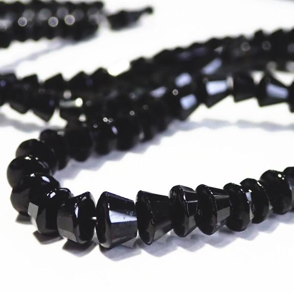 1615-《天然石　1連売り》　ブラックトルマリン　グラデーション　4〜5.5mm　１本約３６cm |  | 02