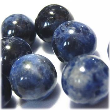 1629-天然石 10mm丸玉 ソーダライト 10粒 | 