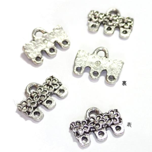 1630-【ＮＹピューター】　コネクター　銀古美　１０ｘ１４mm　５個/１セット |  | 01