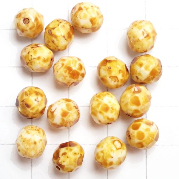 0170-8FC/T0300　ホワイトピカソ不透明　８ミリ　１６個/１パック | 