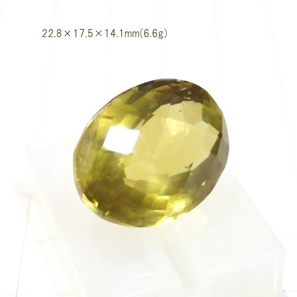 1760-『天然石ルース』　レモントパーズ（ホール無）※カット有※　約23ｘ18mm（6.6g）　１個 |  | 02