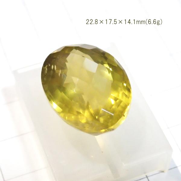 1760-『天然石ルース』　レモントパーズ（ホール無）※カット有※　約23ｘ18mm（6.6g）　１個 |  | 03